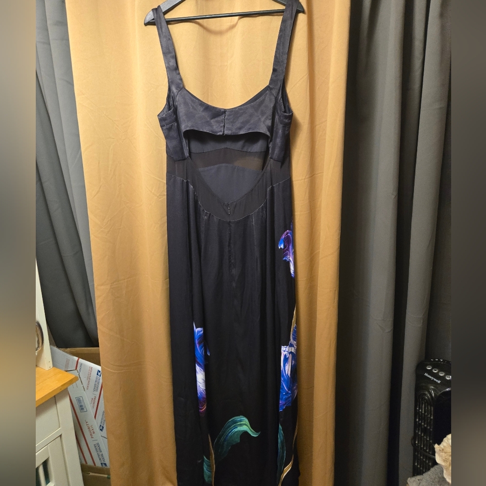 Anthropologie 16w Sleeveless Floral Slim Maxi Dress - Picture 5 of 7
